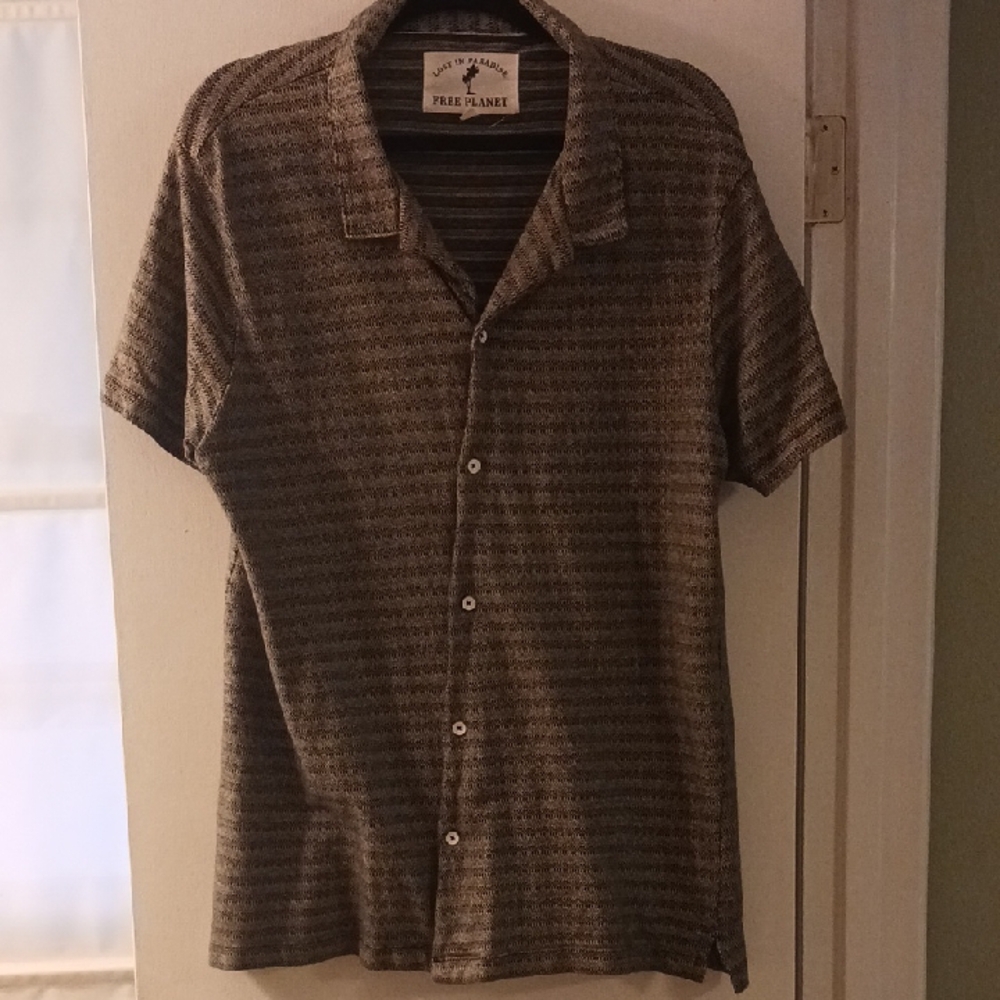 SPECIAL 2/$25 Men's Grey Striped Shirt